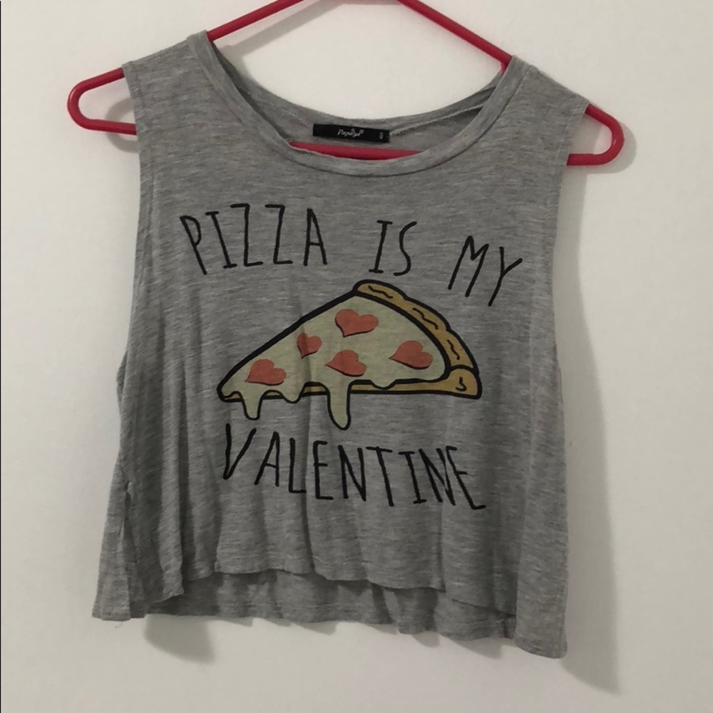 Pizza Is My Valentine Muscle Tee